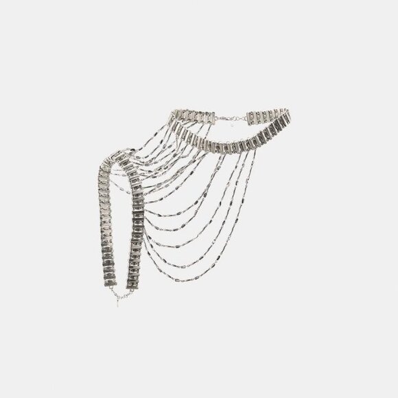 ZARA BEADED SHOULDER NECKLACE - Picture 3 of 7